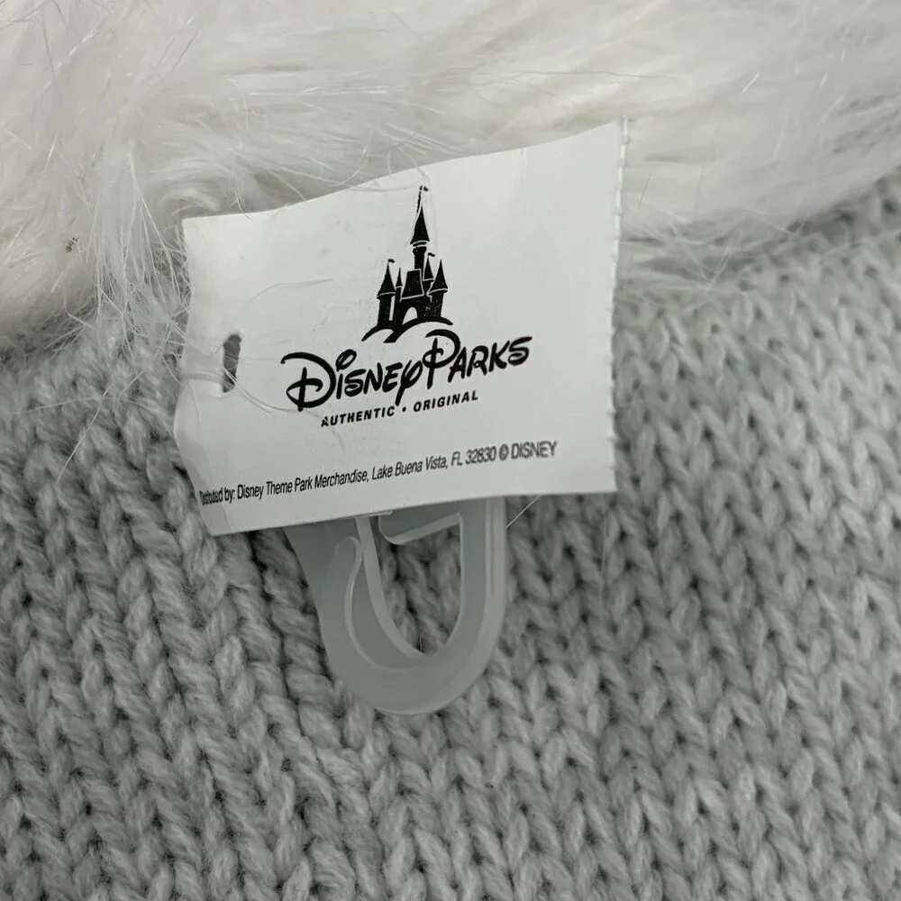 NWT Disney Parks kids Yeti knit beanie hat tassels blue grey
